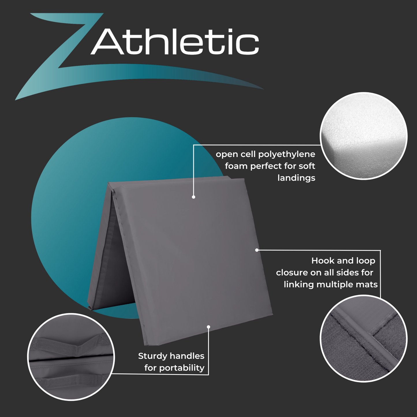 Z Athletic 6ft x 3ft x 4in Crash Landing Mat