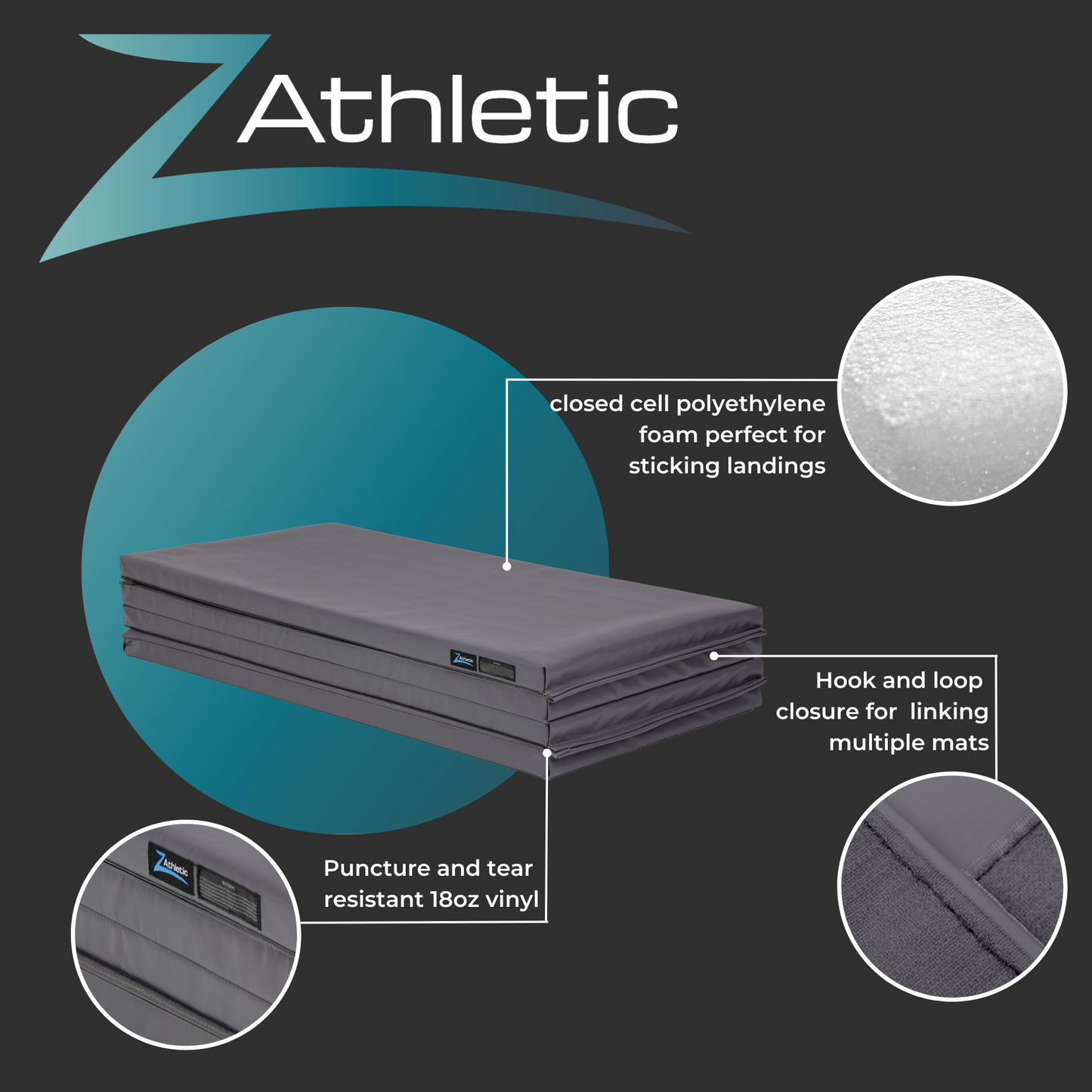 Z Athletic Kip Bar and 4' x 8' x 2" Gymnastics Mat Bundle