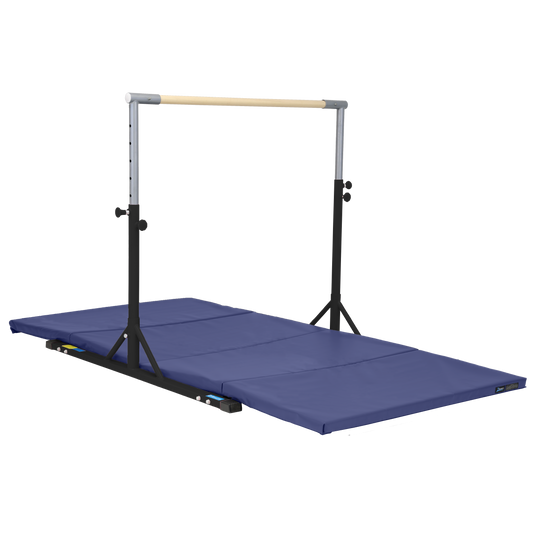 Z Athletic Kip Bar and 4' x 8' x 2" Gymnastics Mat Bundle