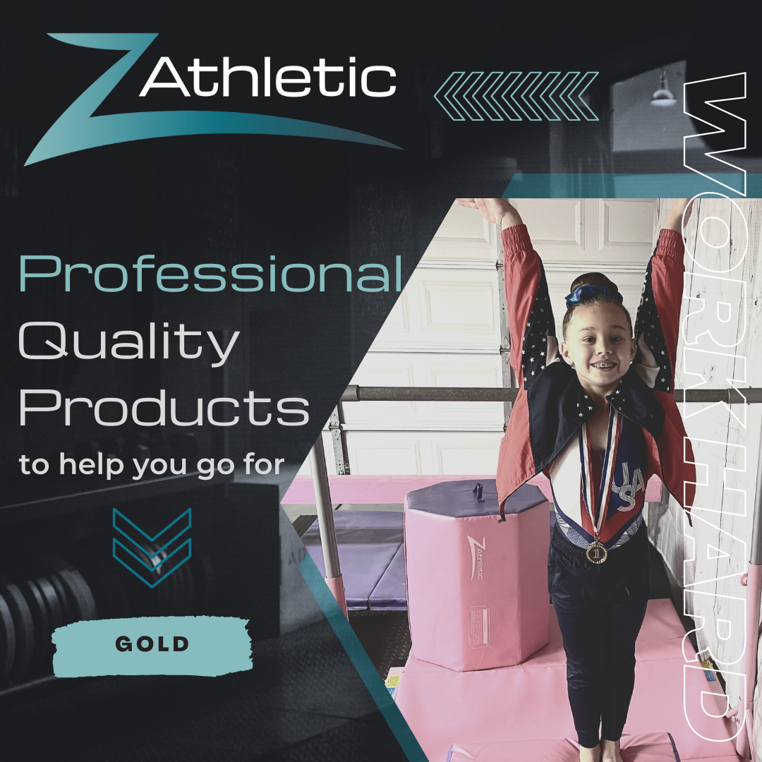 Z Athletic Kip Bar and 4' x 8' x 2" Gymnastics Mat Bundle