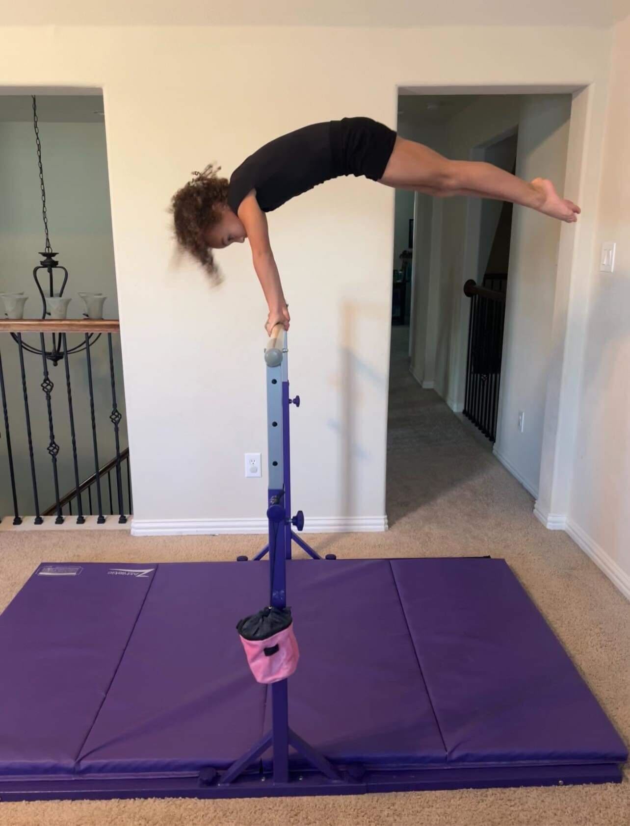 Z Athletic Flyaway Duo - Horizontal Bar and 4ft by 6.5ft Mat