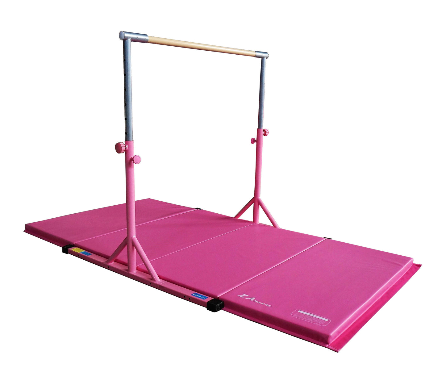 Z Athletic Kip Bar and 4' x 8' x 2" Gymnastics Mat Bundle