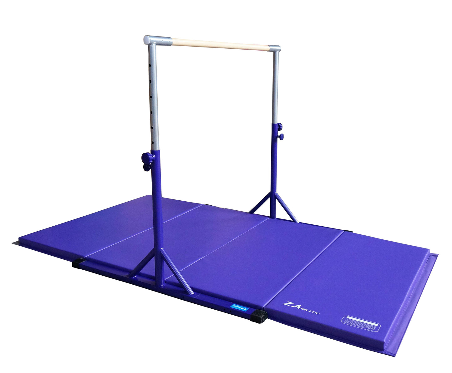 Z Athletic Kip Bar and 4' x 8' x 2" Gymnastics Mat Bundle