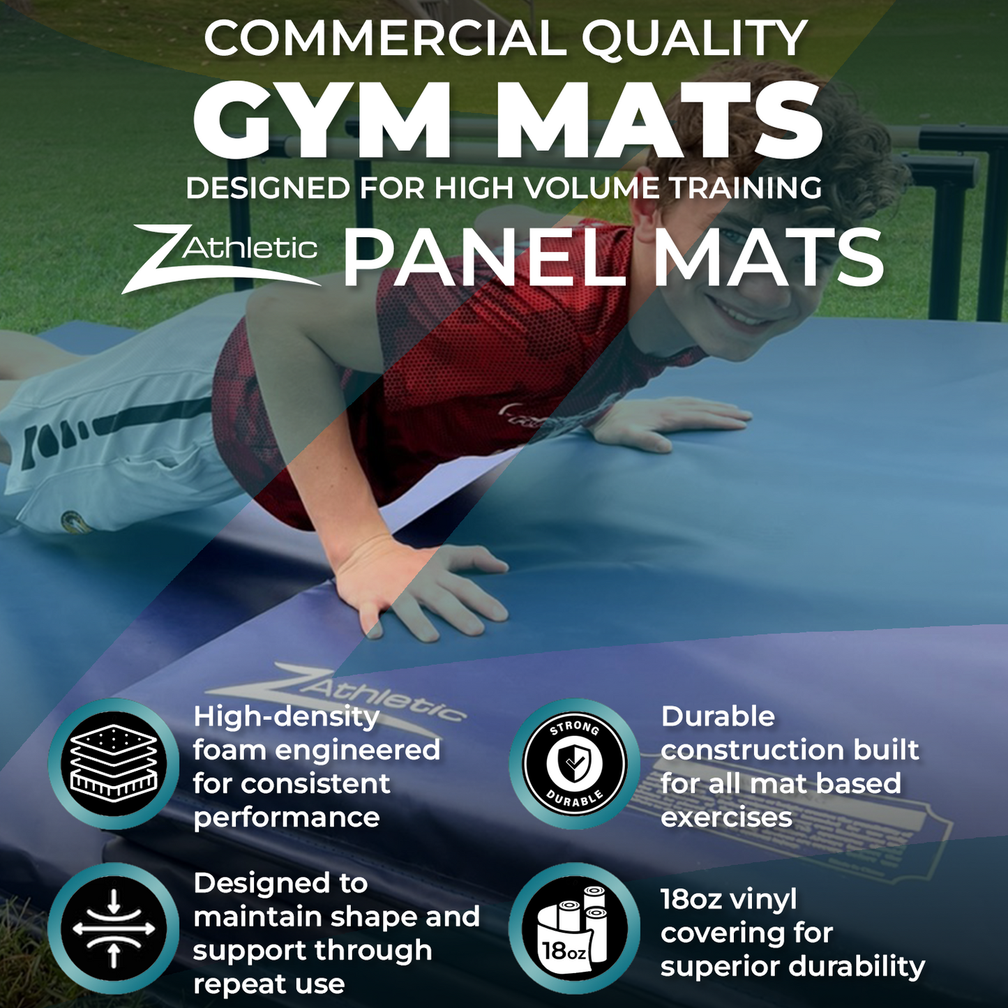 Z Athletic 4ft x 6ft x 2in Gymnastics Mat