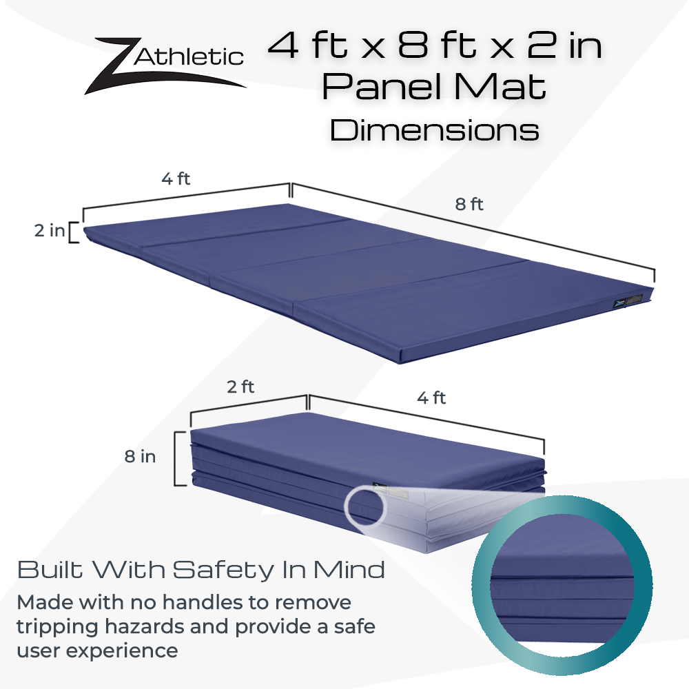 Z Athletic 4ft x 8ft x 2in Gymnastics Mat