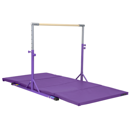 Z Athletic Kip Bar and 4' x 8' x 2" Gymnastics Mat Bundle