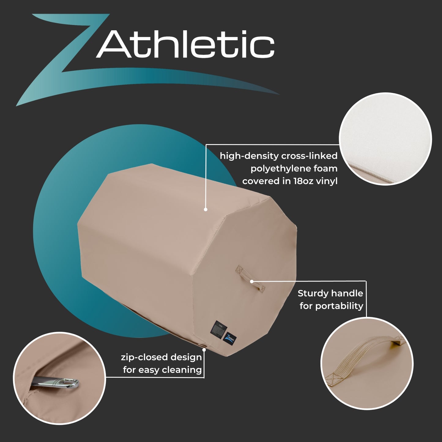 Z Athletic Octagon Mat for Gymnastics, Tumbling, Cheerleading