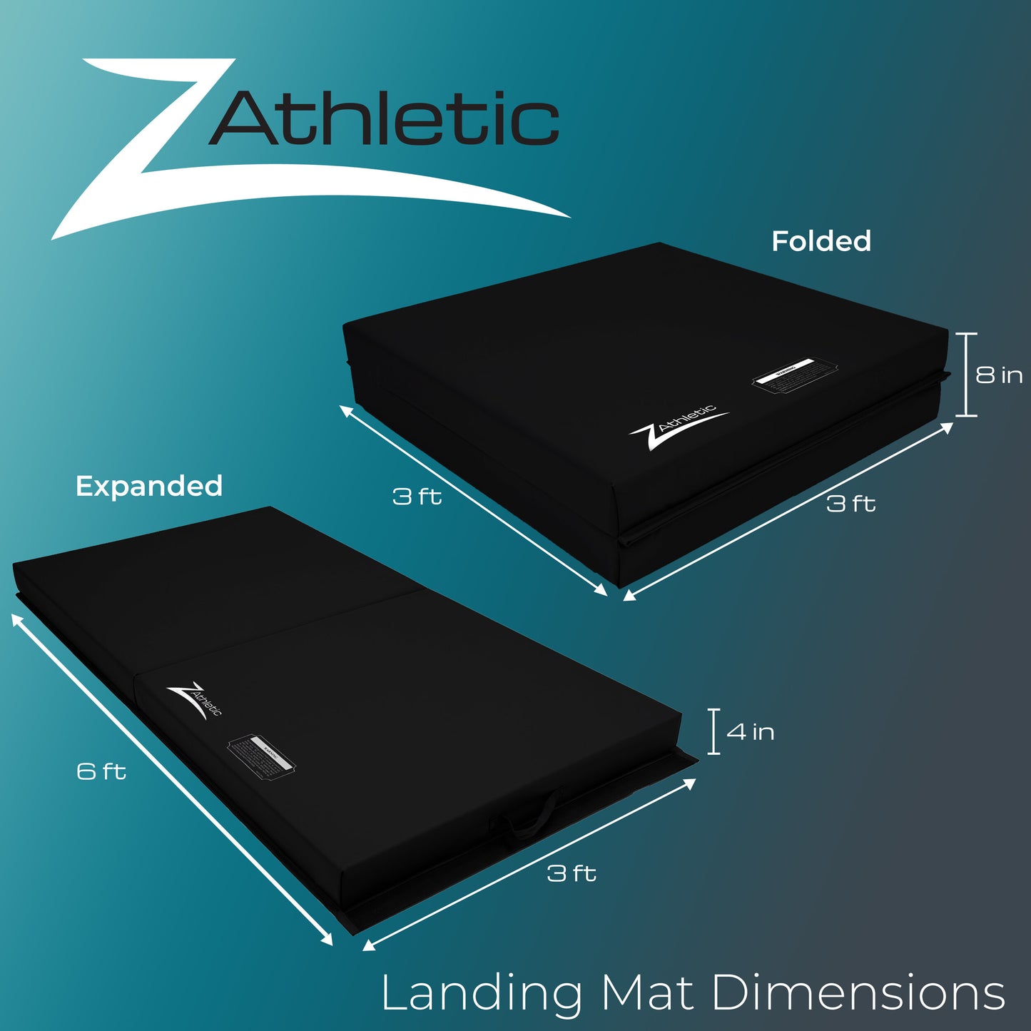 Z Athletic 6ft x 3ft x 4in Landing Mat (Crash Mat)
